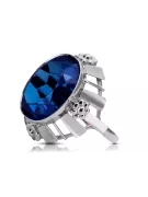 Sterling silver 925 Sapphire Ring Vintage craft vrc043s